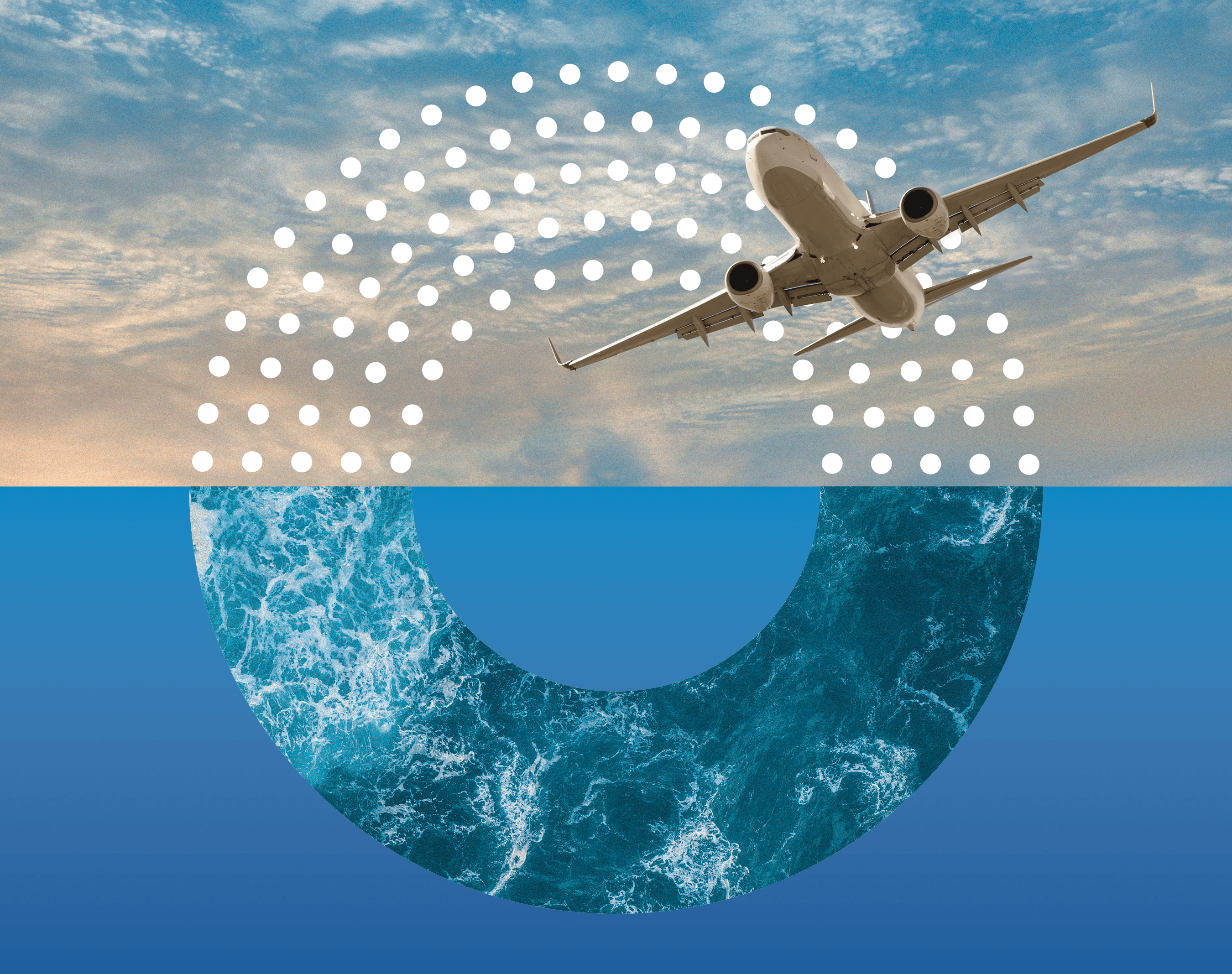 Plane flying in the sky